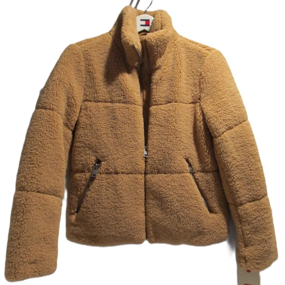 Levi’s Women's XS Stand Collar Sherpa Puffer Jacket – Chestnut – NWT